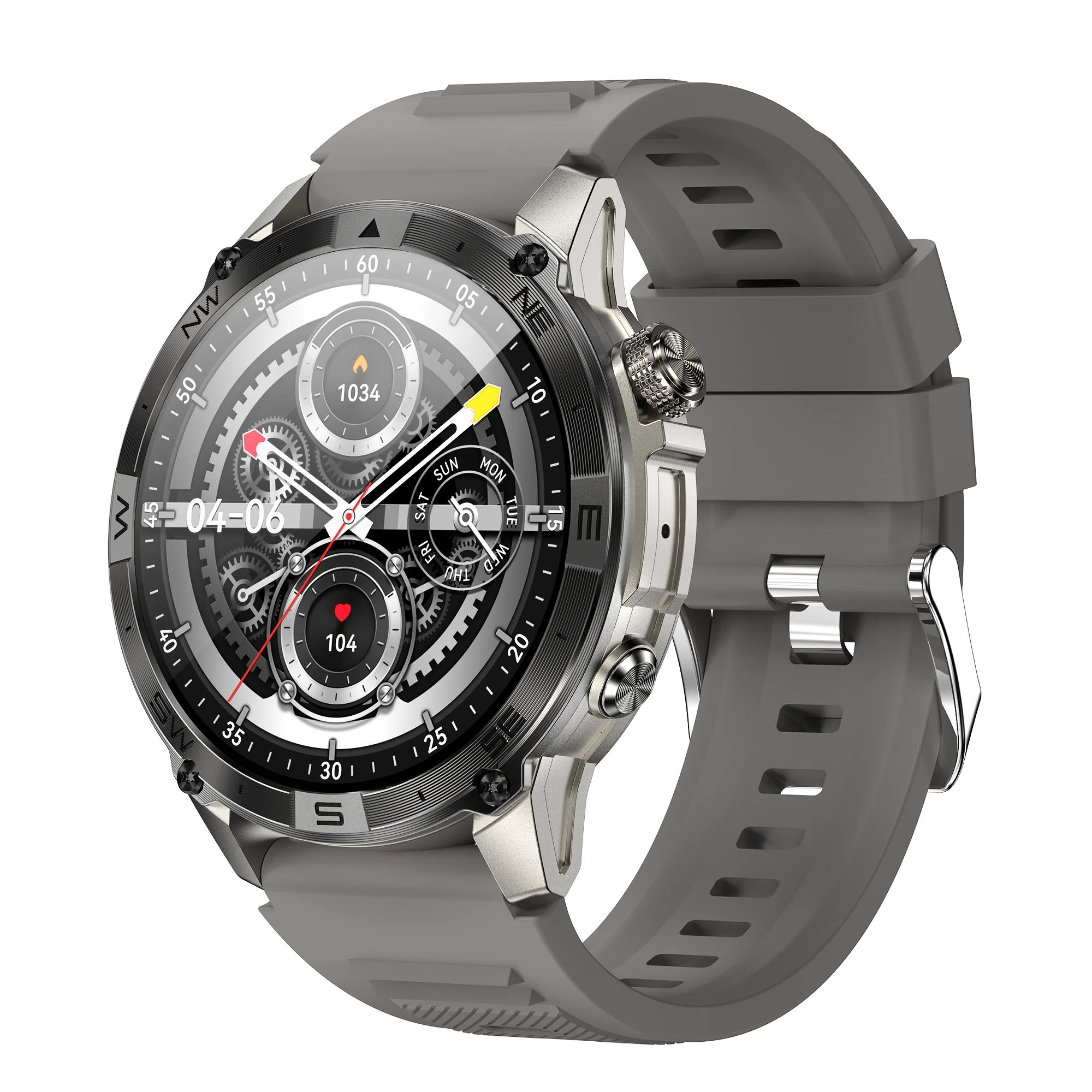 NORTH EDGE GPS Sports Smart Watch 1.43'' Amoled Display AOD Mens Watch Bluetooth Call Altitude Barometer Compass IP68 Waterproof